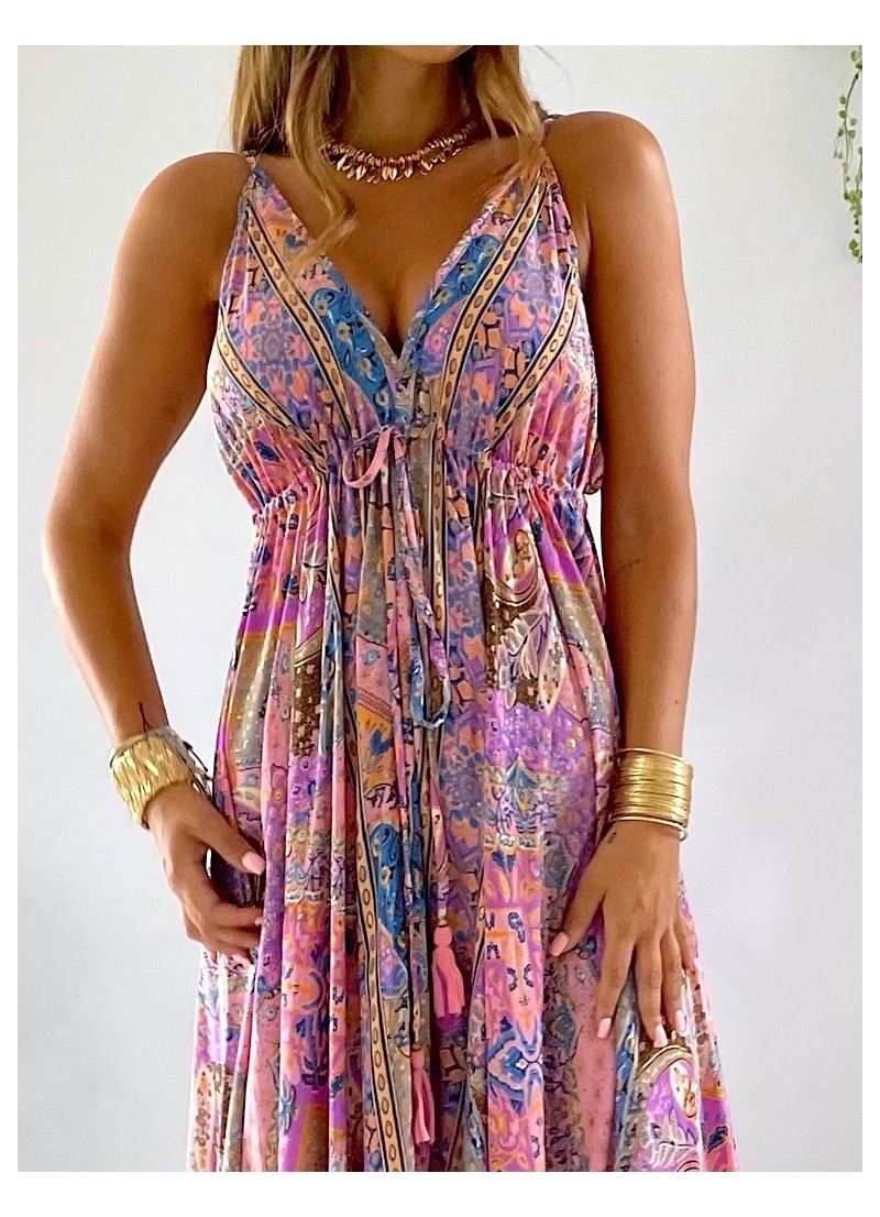 Vestido Indiana malvas