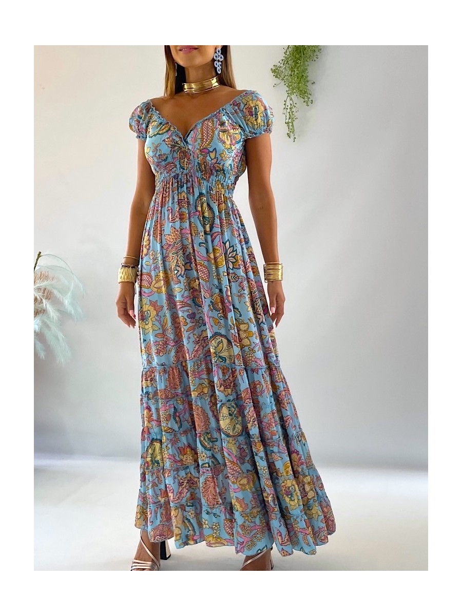 Vestido Abby celeste