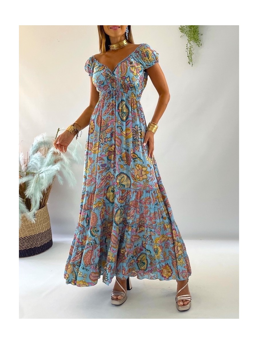 Vestido Abby celeste