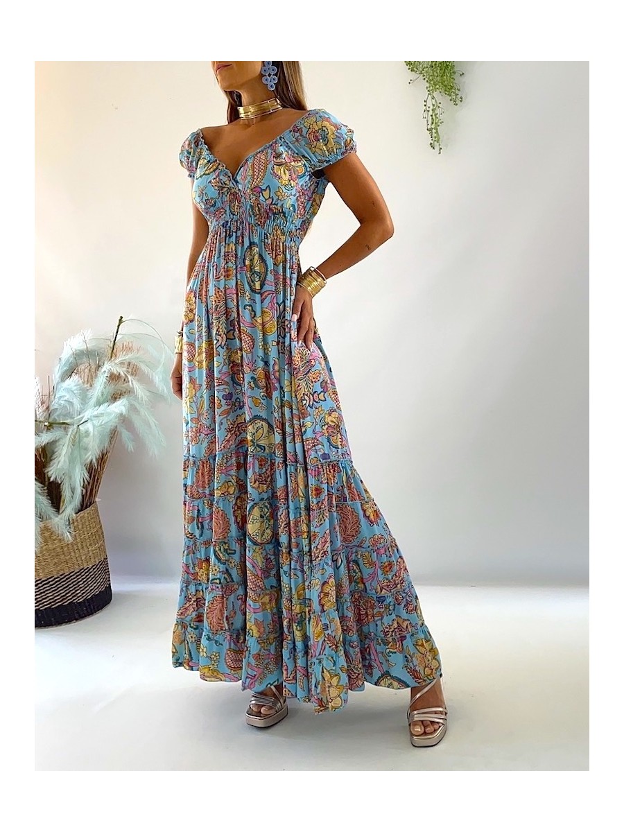 Vestido Abby celeste