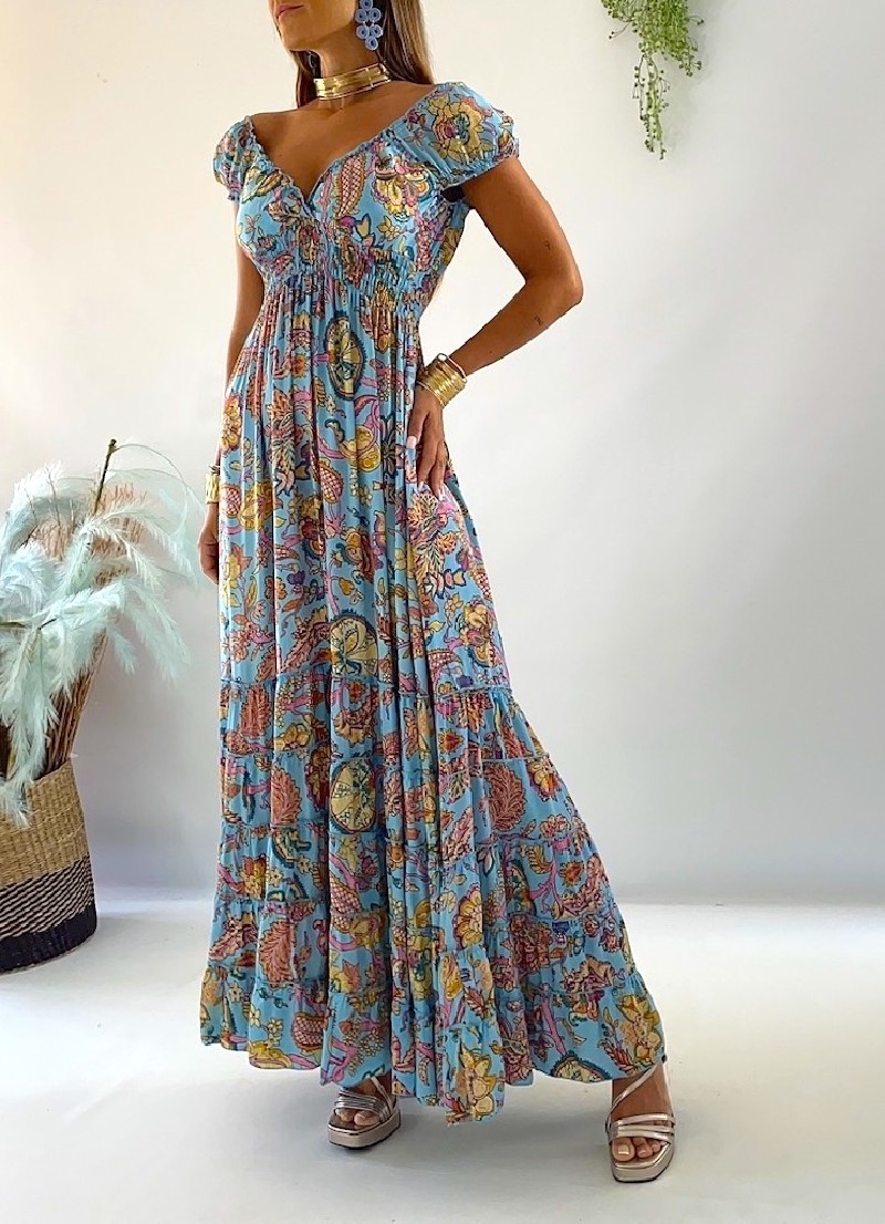 Vestido Abby celeste