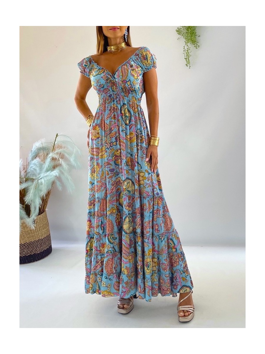 Vestido Abby celeste