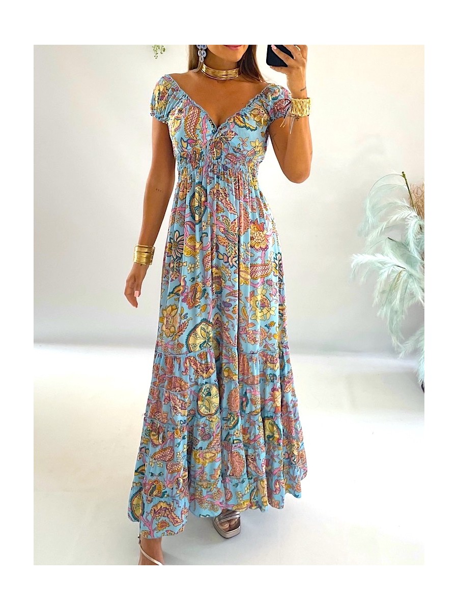 Vestido Abby celeste