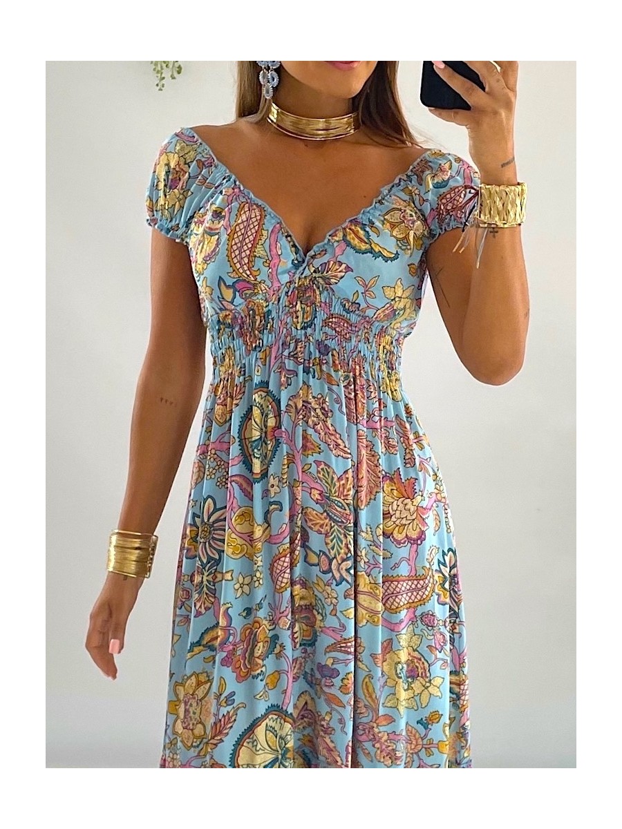 Vestido Abby celeste