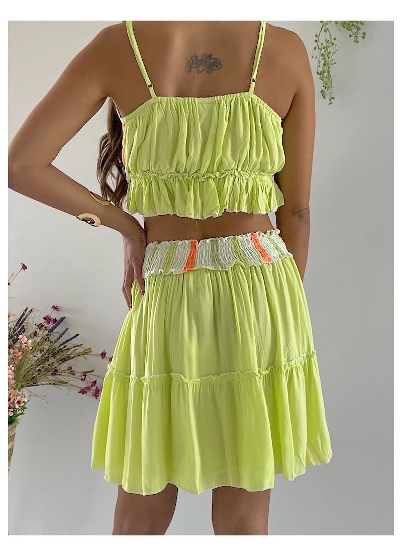 Conjunto Bali verde lima