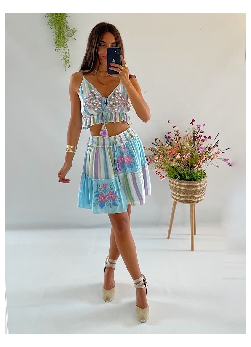 Conjunto Bali azul