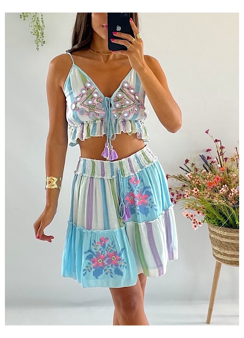 Conjunto Bali azul