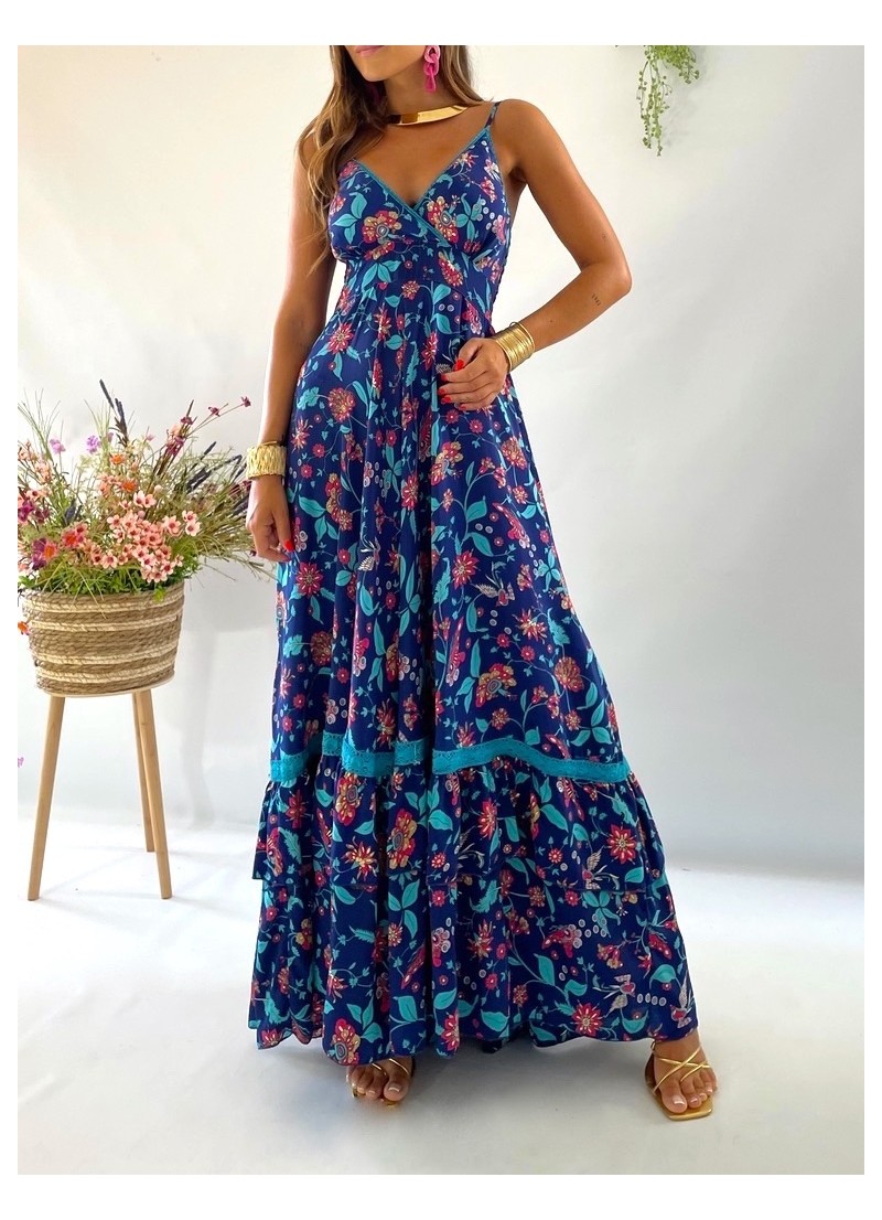 Vestido Camelia azul Trilce