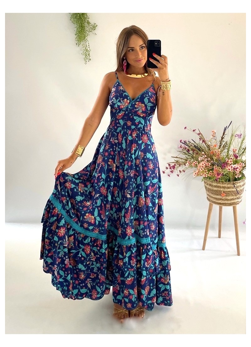 Vestido Camelia azul Trilce