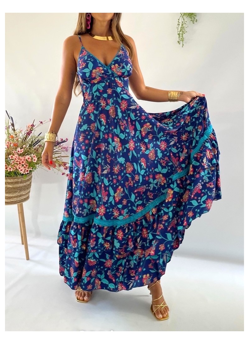 Vestido Camelia azul Trilce
