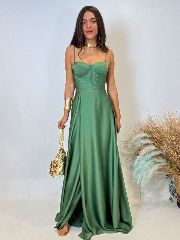 Vestido evento Malory verde