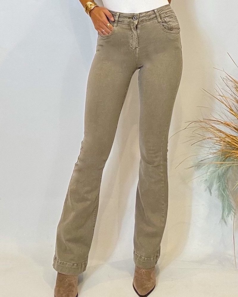 Pantalón City beige oscuro
