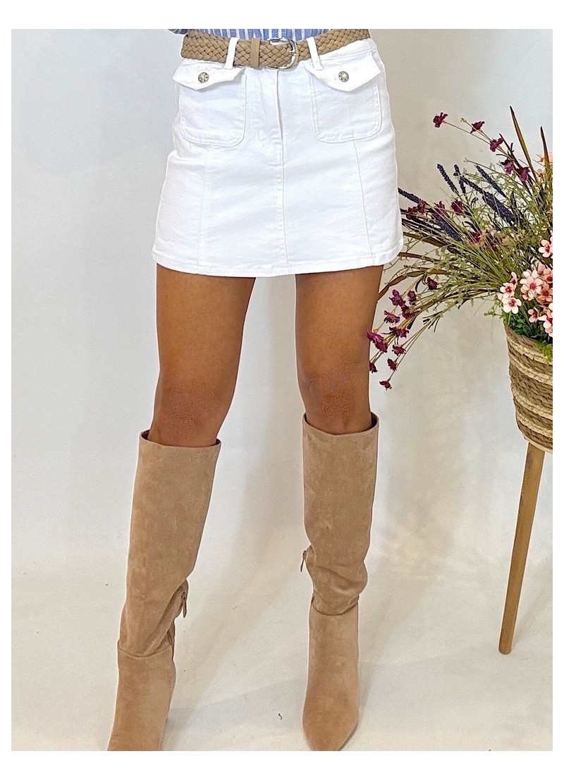 Falda pantalón blanca