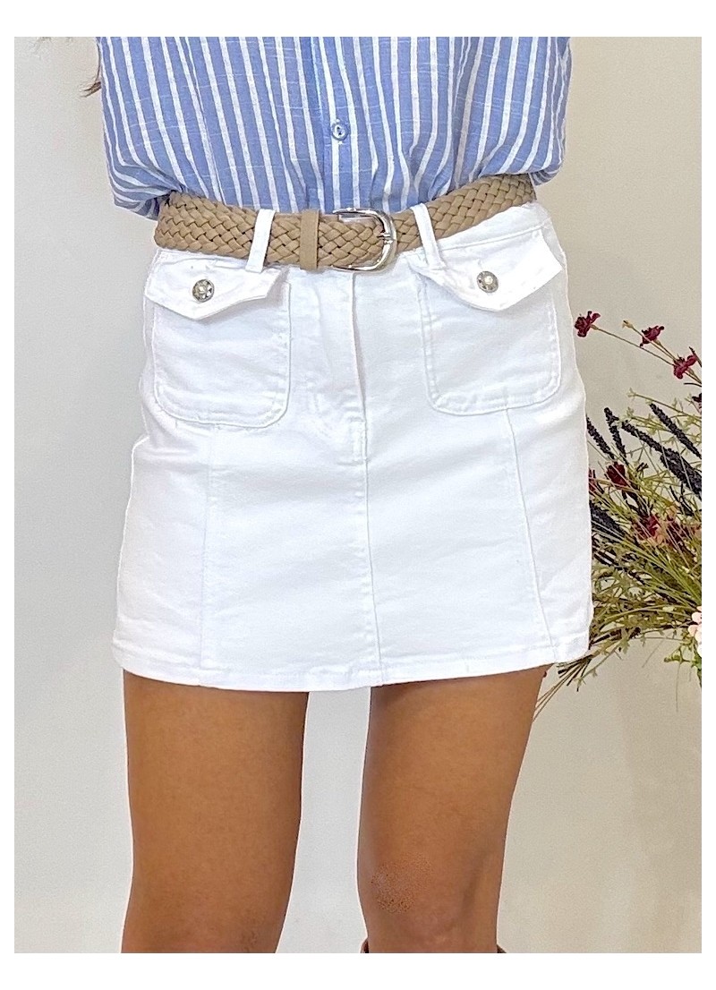 Falda pantalón blanca