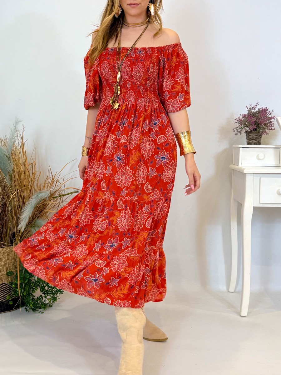 Vestido Keira rojo Trilce