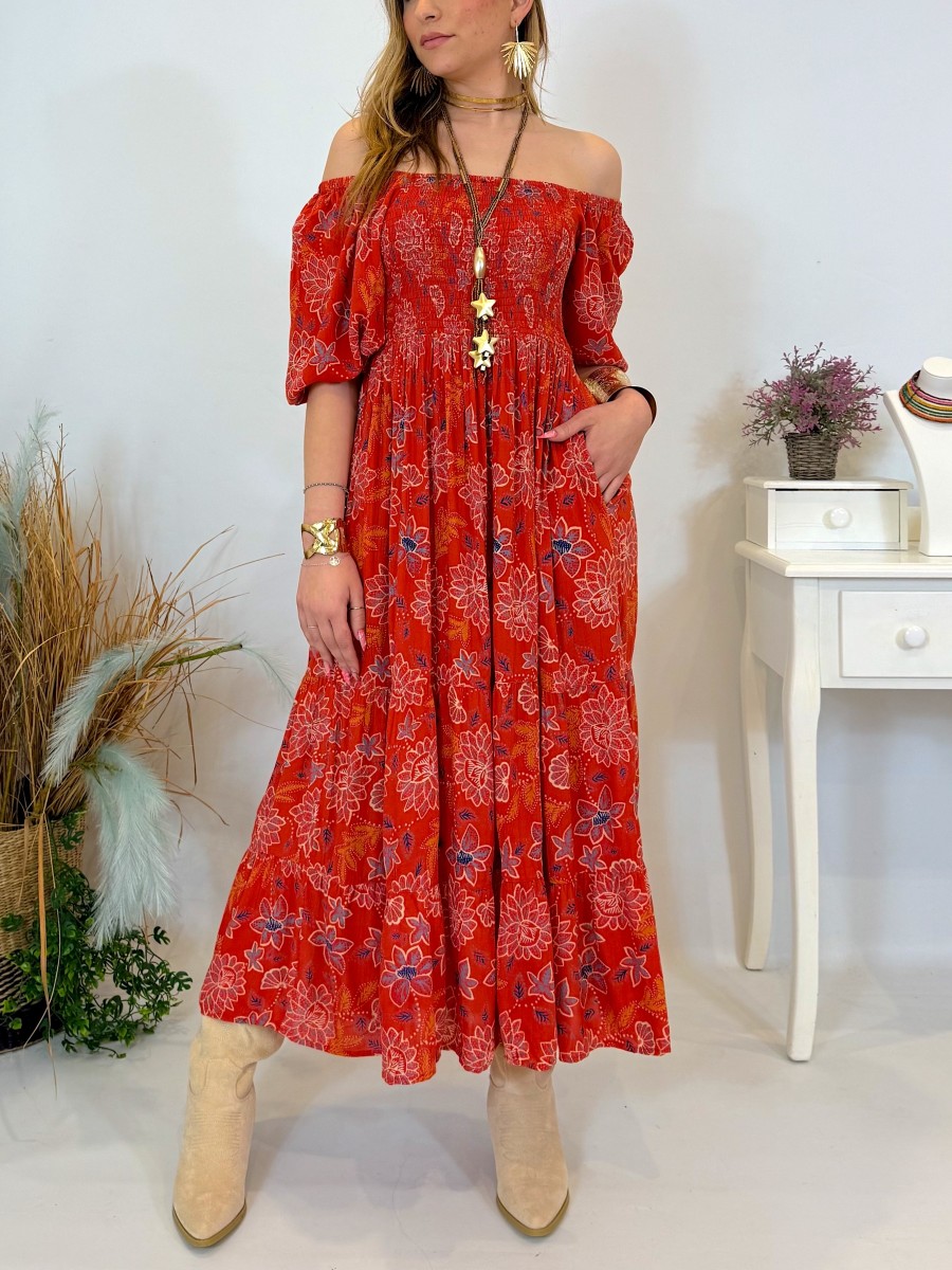 Vestido Keira rojo Trilce