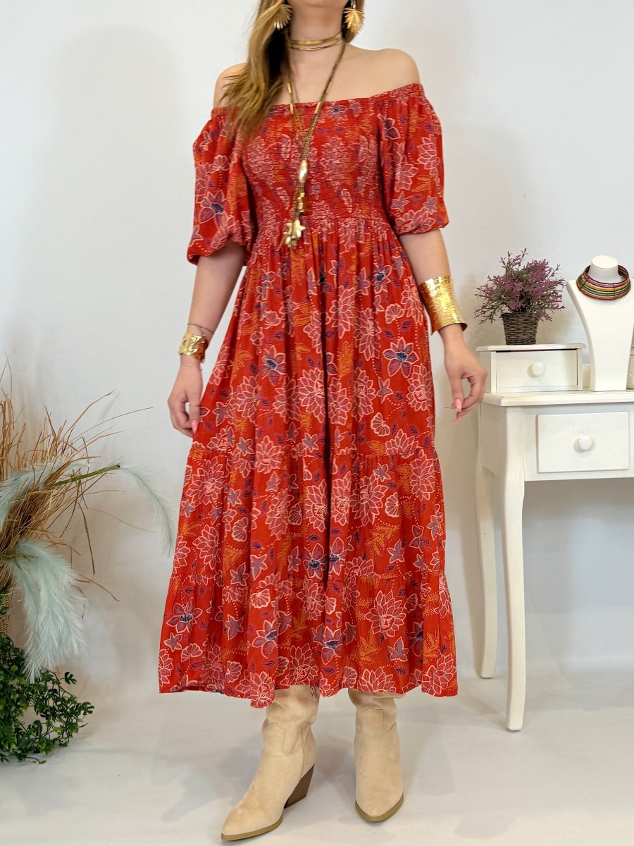 Vestido Keira rojo Trilce