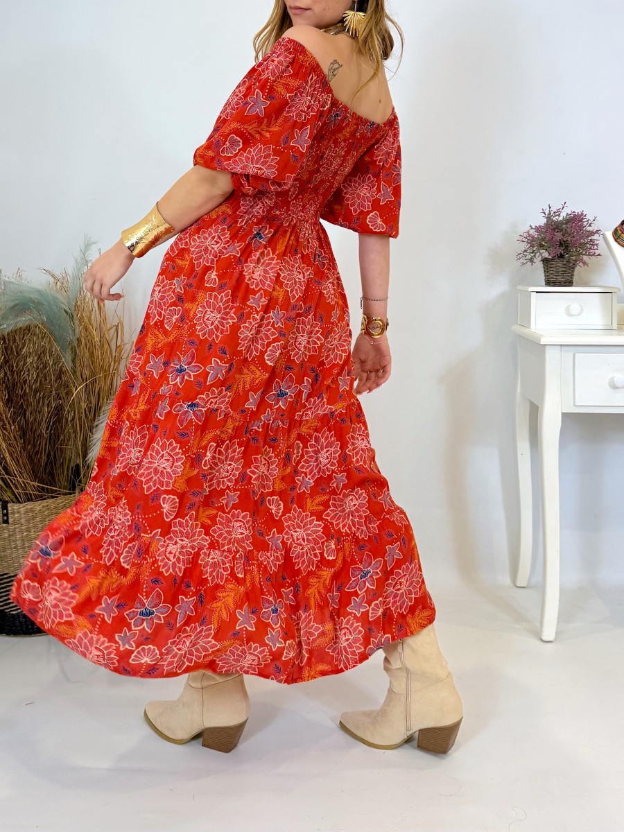 Vestido Keira rojo Trilce