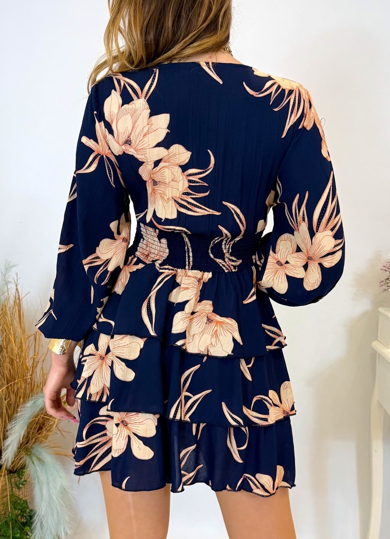 Vestido Amber azul marino Trilce