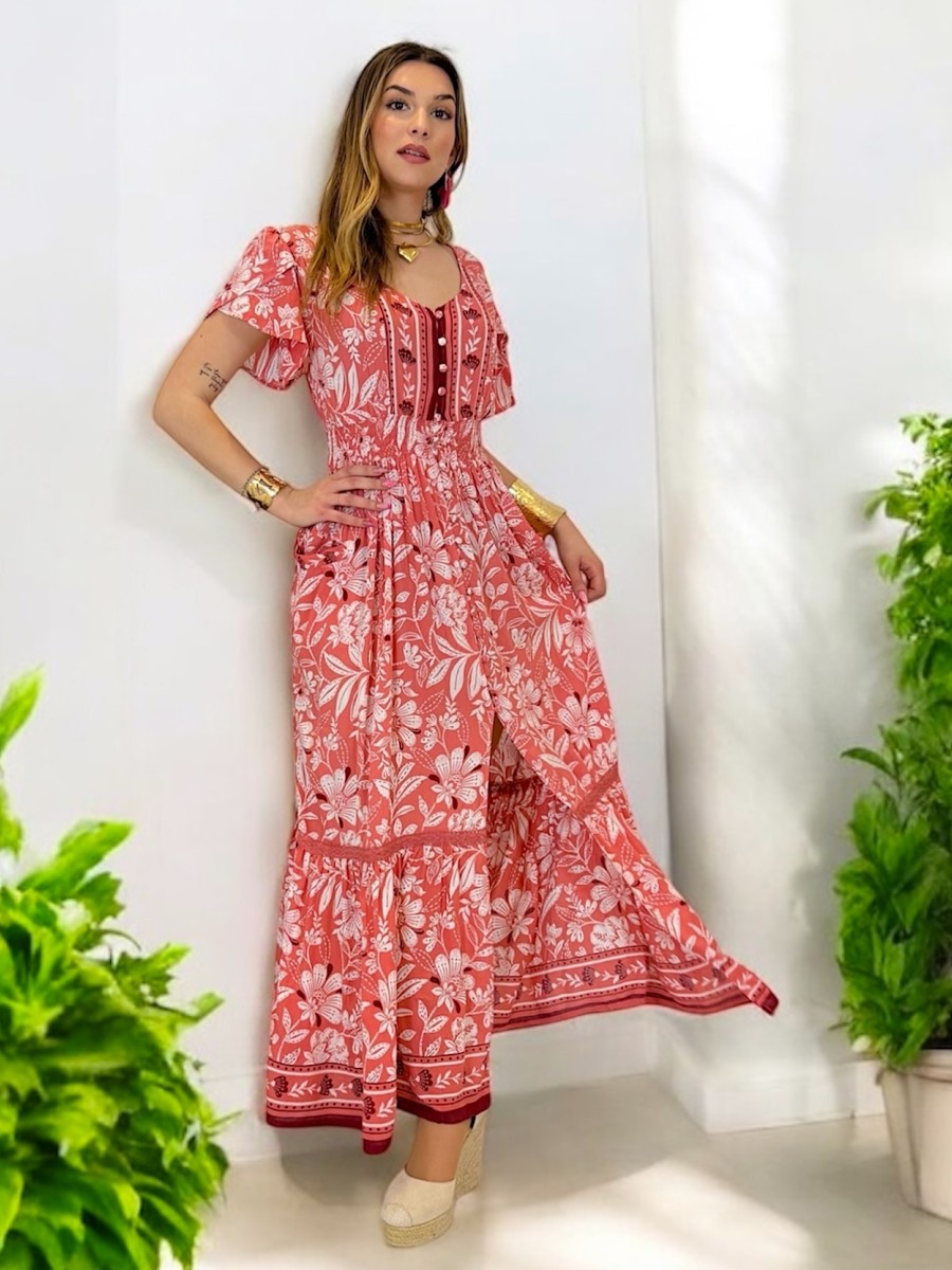 Vestido Azalea rosa Trilce