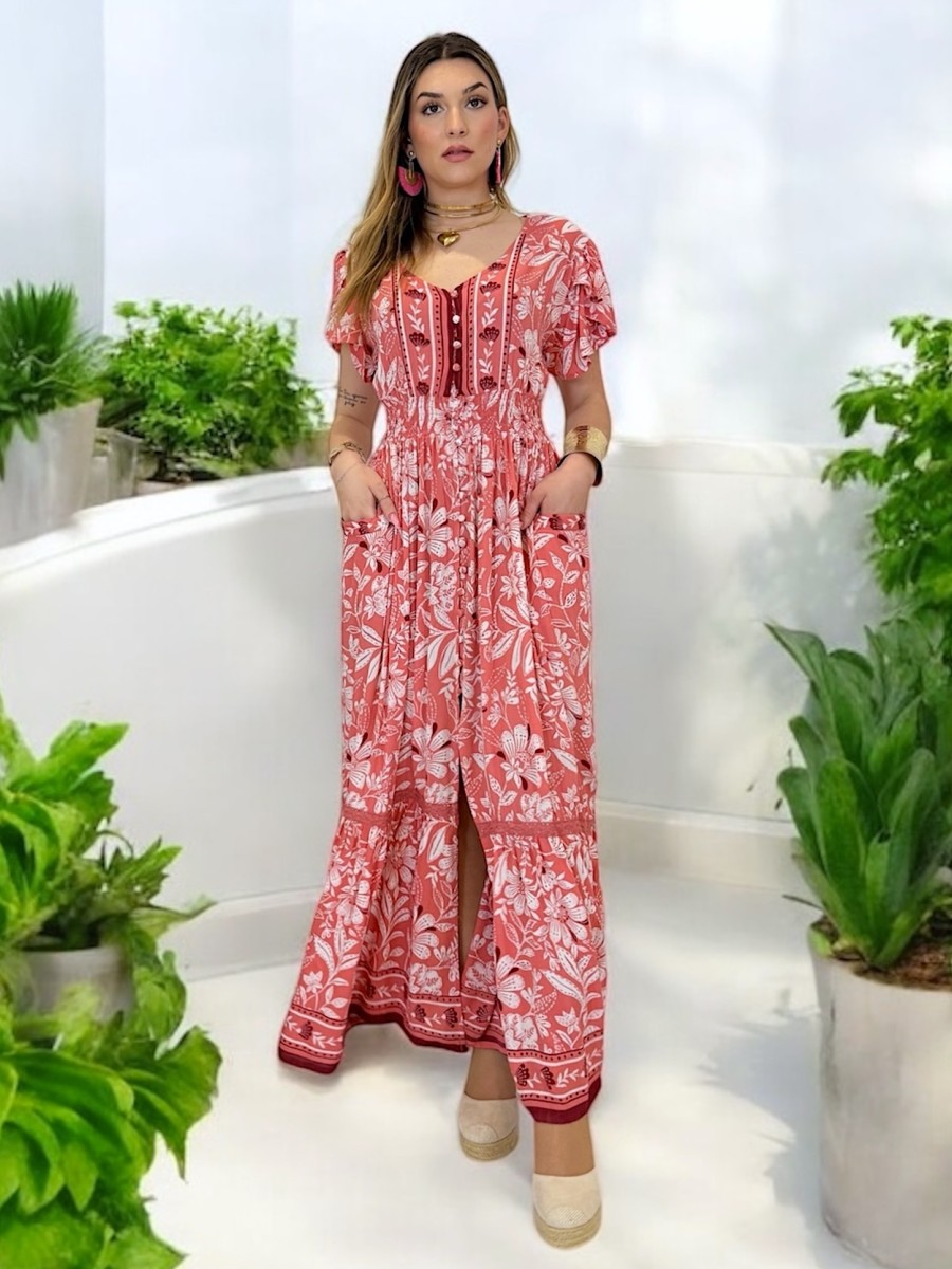 Vestido Azalea rosa Trilce