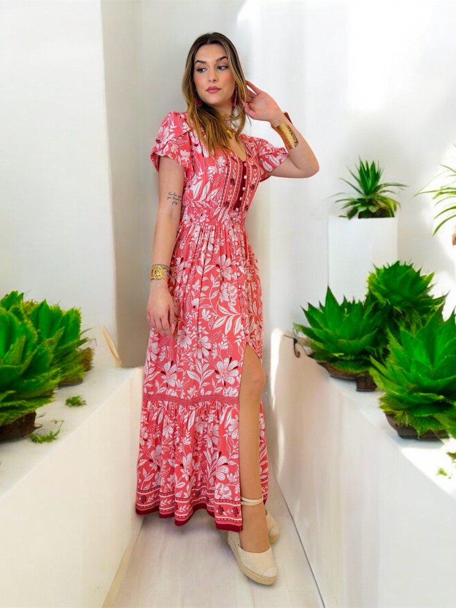 Vestido Azalea rosa Trilce