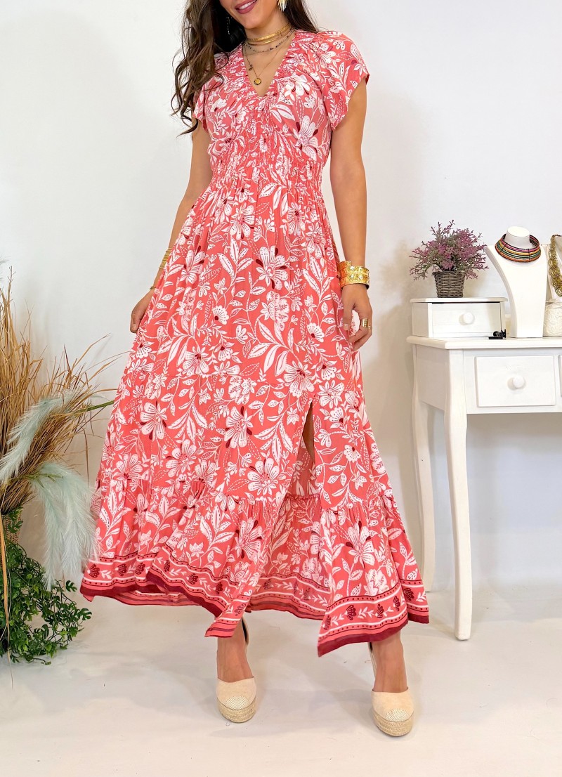 Vestido Suzane coral Trilce
