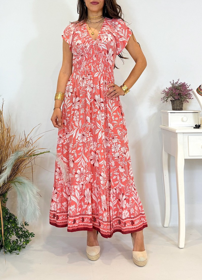 Vestido Suzane coral Trilce