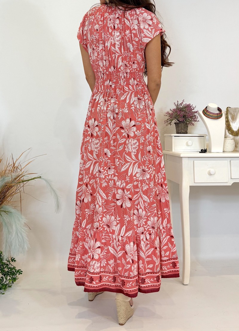 Vestido Suzane coral Trilce