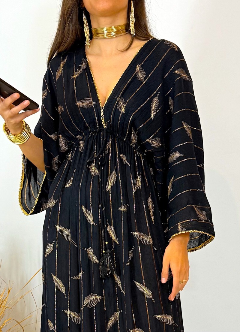 Vestido Kim negro y broce