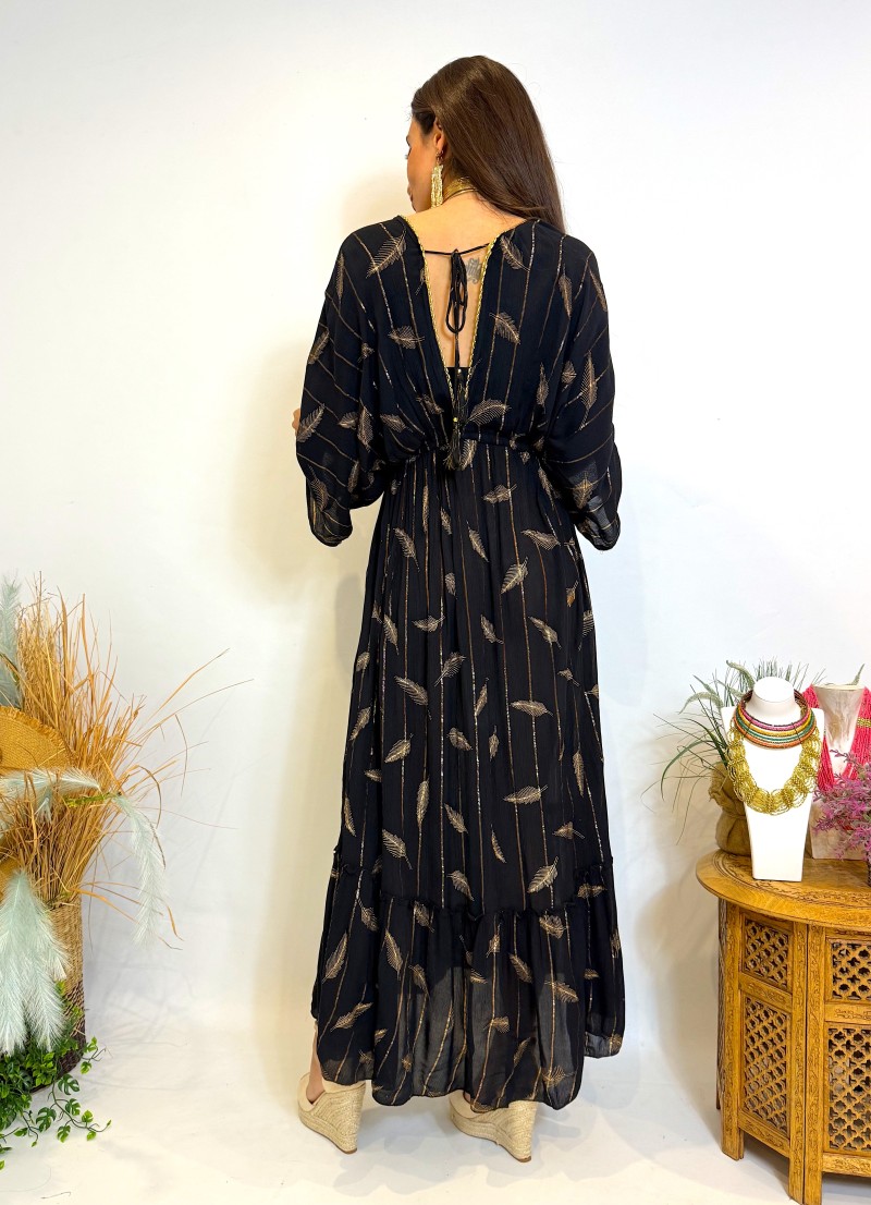 Vestido Kim negro y broce