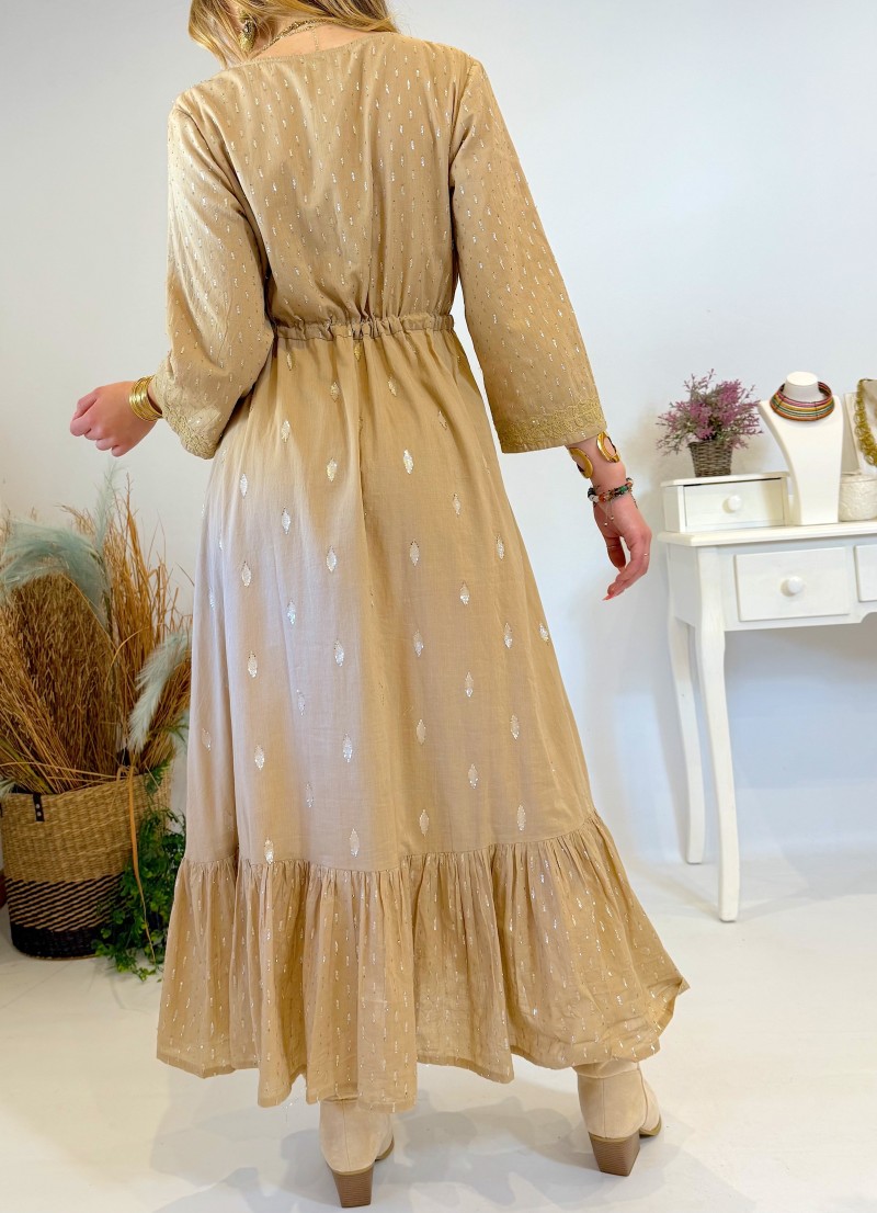 Vestido Joice beige oscuro Trilce