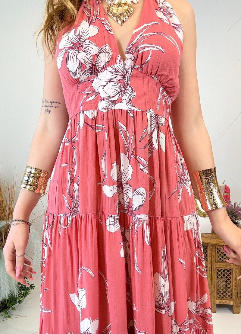 Vestido Wanda coral Trilce