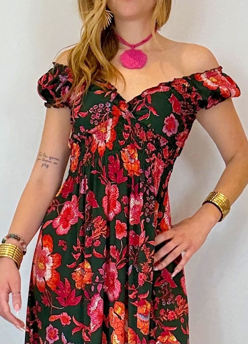 Vestido Amy fondo verde