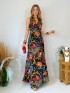 Vestido Brasil fondo negro- Ideal para eventos