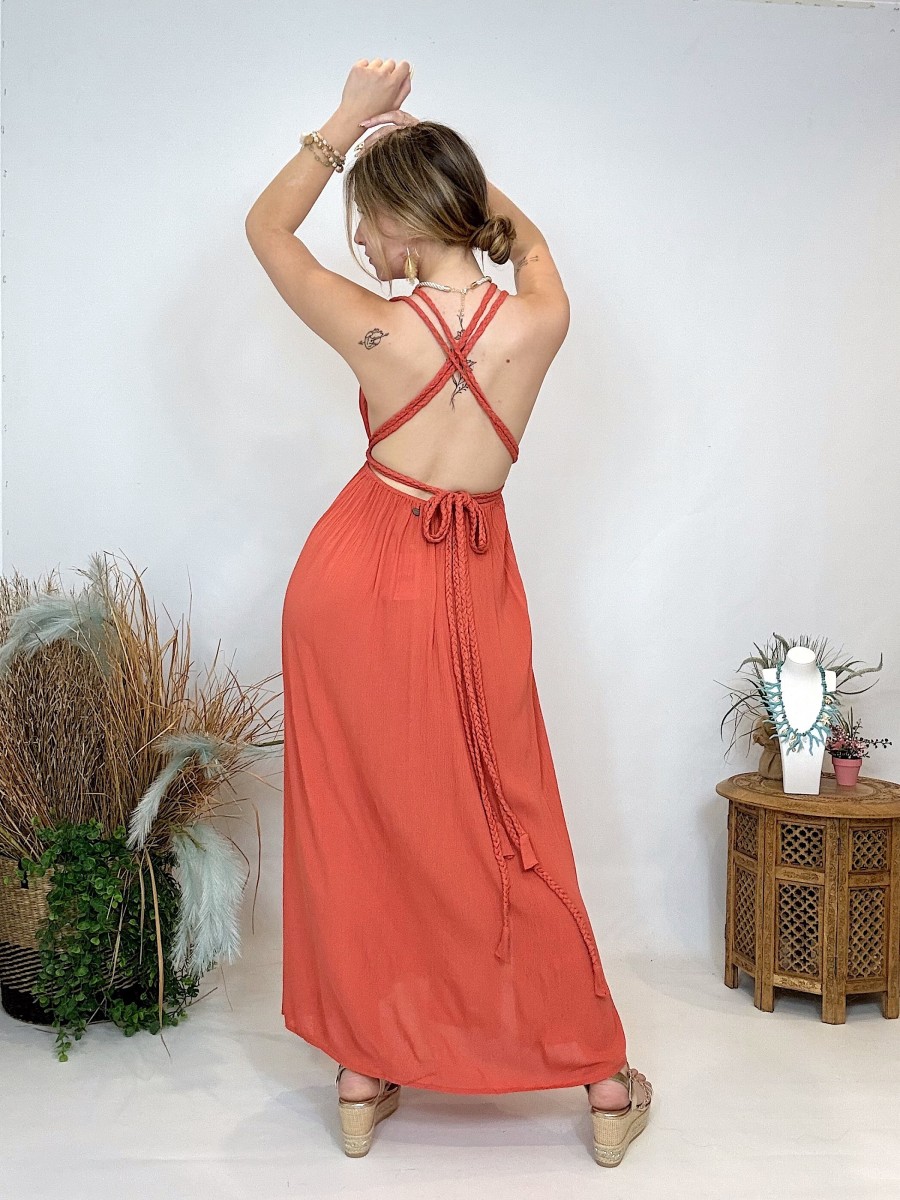 Vestido Ibicenco - Mujer con Espalda Descubierta