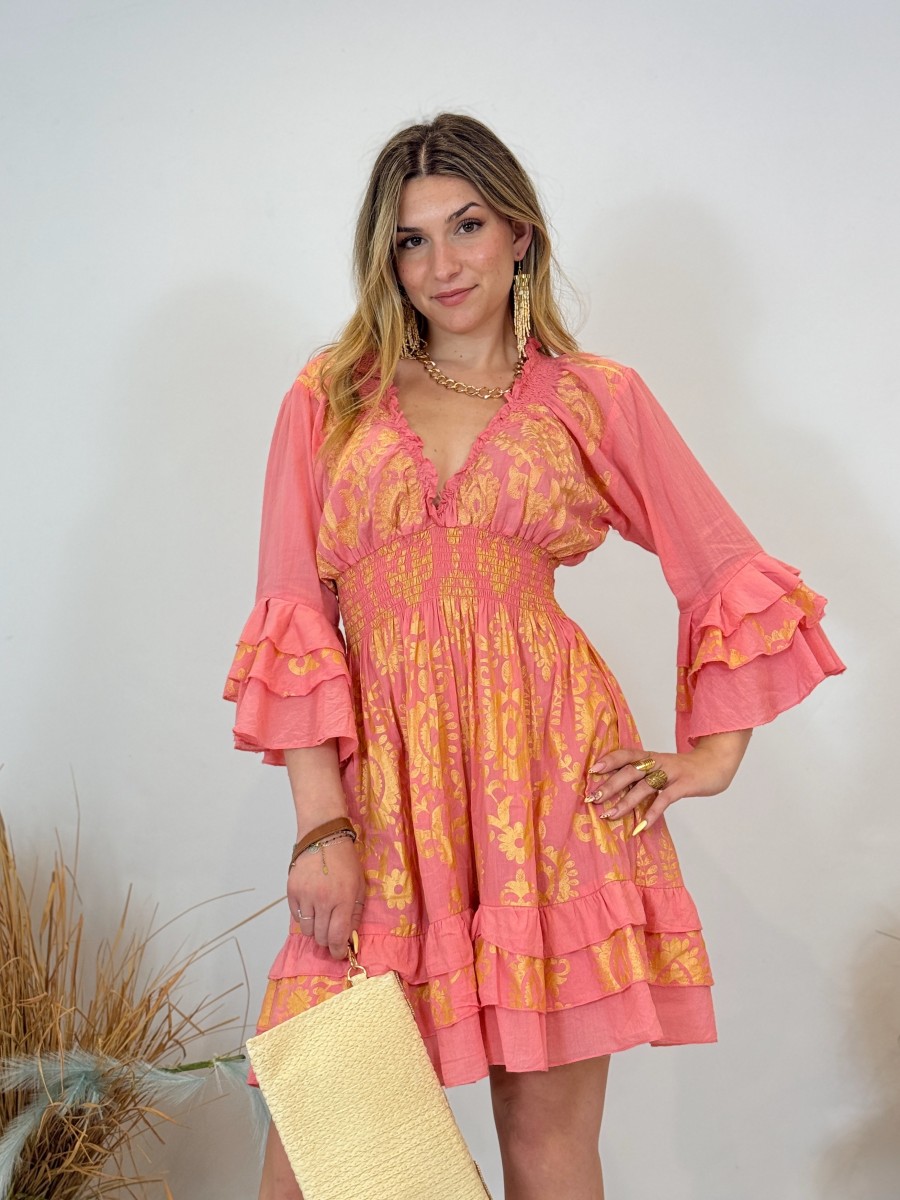 Vestido estilo boho bordado - Boda en la playa