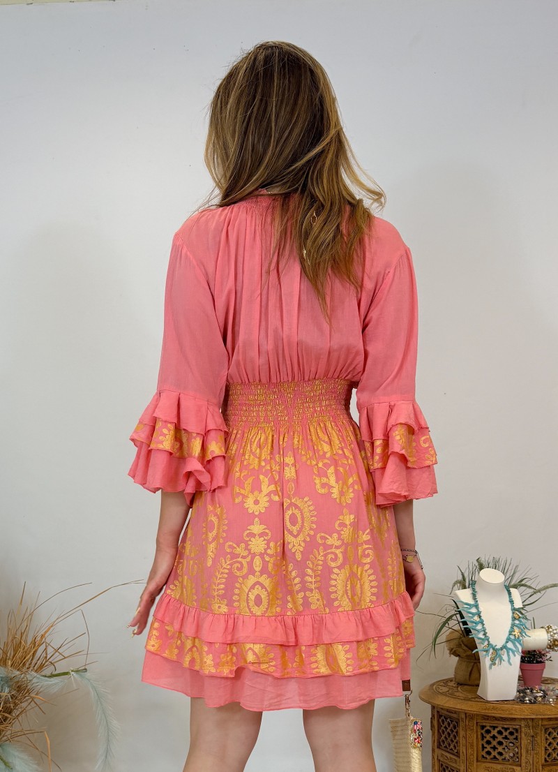 Vestido estilo boho bordado - Boda en la playa