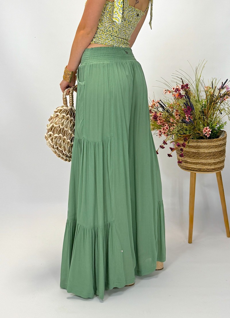 Pantalón ancho boho Makiara - Fluido, cómodo y con estilo