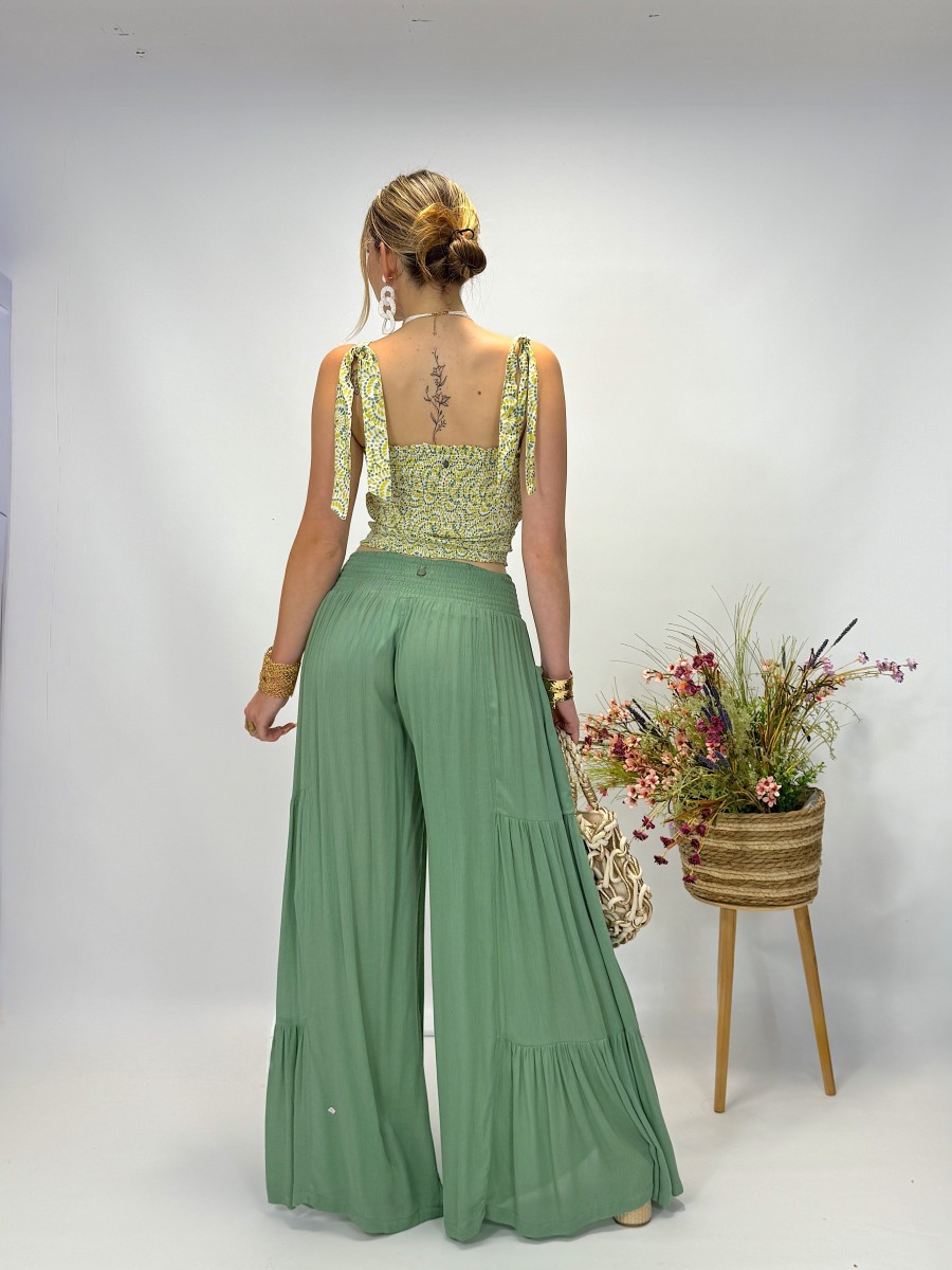 Pantalón ancho boho Makiara - Fluido, cómodo y con estilo