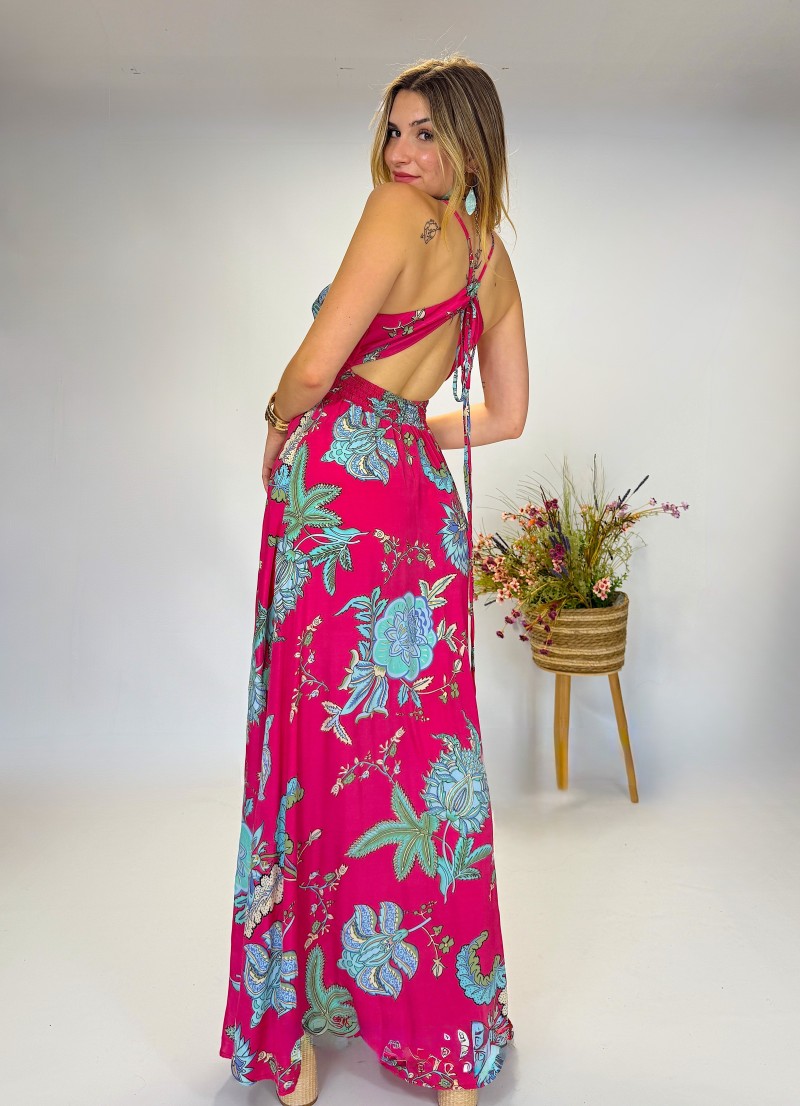 Vestido largo boho - Espalda cruzada y estilo veraniego