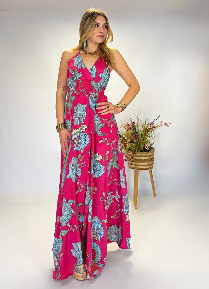 Vestido largo boho - Espalda cruzada y estilo veraniego