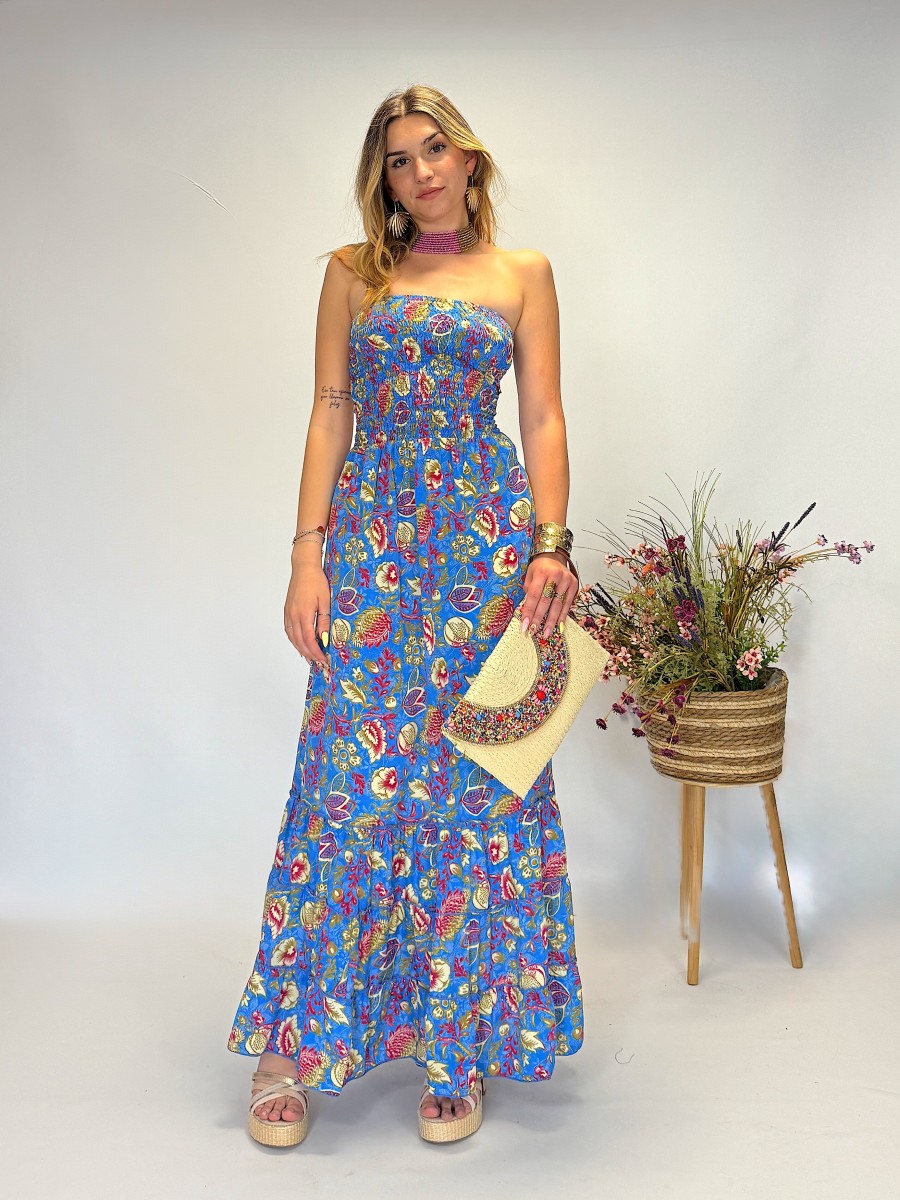 Vestido largo espalda descubierta – Ideal vacaciones y eventos