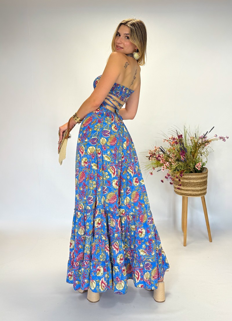 Vestido largo espalda descubierta – Ideal vacaciones y eventos