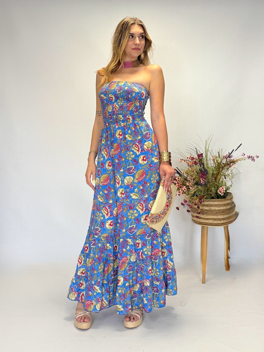 Vestido largo espalda descubierta – Ideal vacaciones y eventos