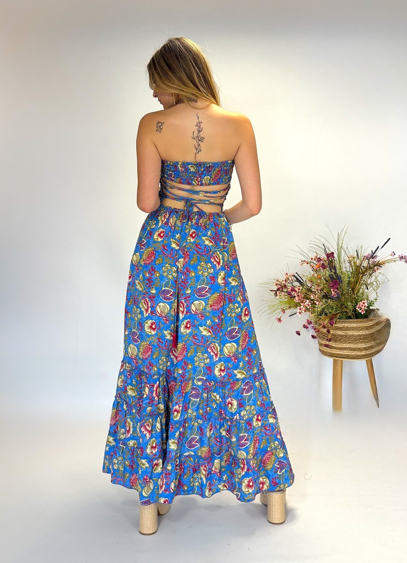 Vestido largo espalda descubierta – Ideal vacaciones y eventos