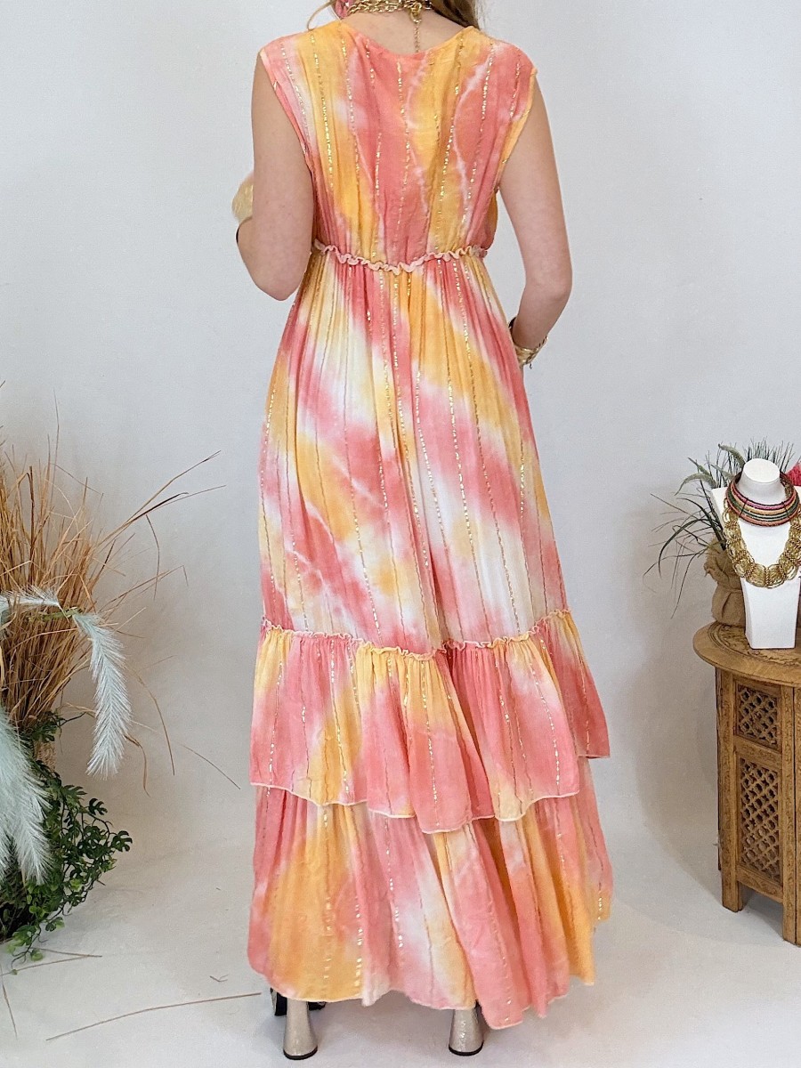 Vestido boho coral – Ideal para playa, vacaciones y relax