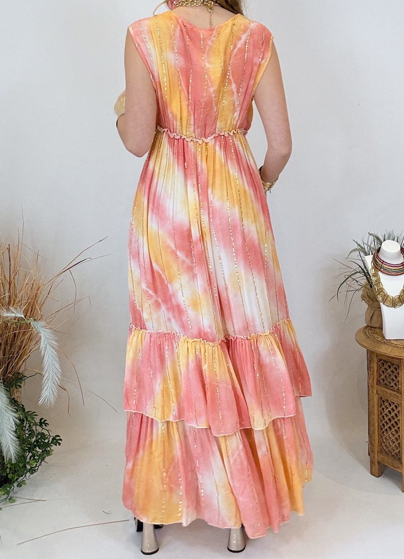 Vestido boho coral – Ideal para playa, vacaciones y relax