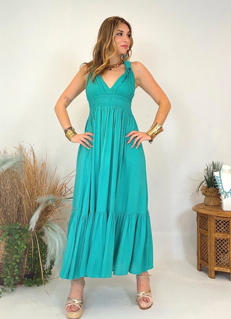 Vestido Daisy aguamarina Makiara