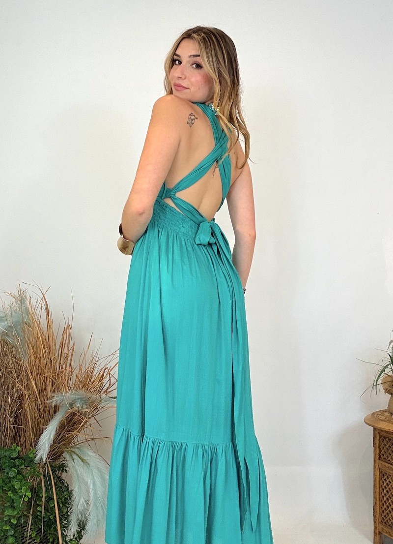 Vestido Daisy aguamarina Makiara